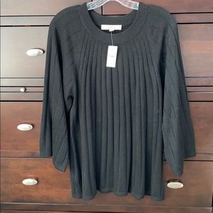 NWT soft ribbed sweater with bell sleeves